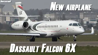 New airplane Dassault Falcon 6X  take off