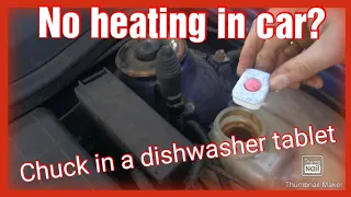 astra g convertible. changing thermostat after radweld and dishwasher tablet clean