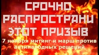 7 ноября 2018 митинг марш ПРИЗЫВ