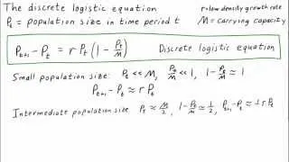 The discrete logistic equation