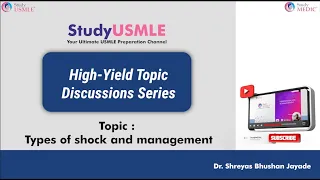 Types of Shock and its management |  High Yield Topics Discussion Series | StudyUSMLE