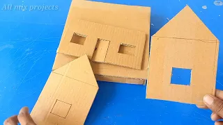 how to make cardboard house / gatte ka ghar