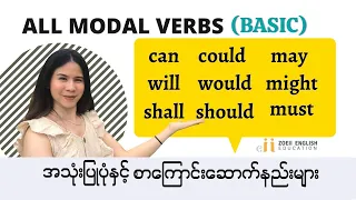 ALL MODAL VERBS : Can Could , Will Would , Shall Should , May Might Must  | Basic English Grammar