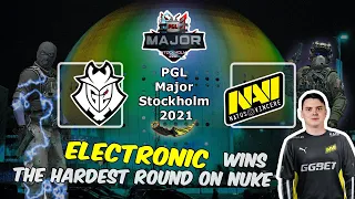 Electronic затаскивает тяжелейший раунд на Нюке, G2 vs NAVI, PGL Major Stockholm 2021