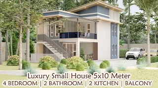 Luxury Small House 5x10 Meter Look Perfect and Cozy House - 4 BEDROOM House | Balcony | 2 Kitchen