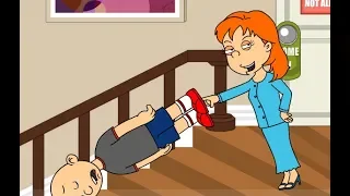 Rosie Pushes Classic Caillou Down the Stairs/Grounded