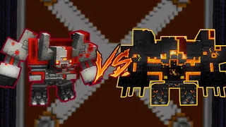 Redstone Monstrosity Vs. Netherite Monstrosity | 1.16.5 Minecraft (Mob Battle)