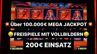 100 000€ MEGA JACKPOT😱 BOOK OF RA 200€ Freispiele mit Vollbildern Novoline zocken Casino Spielothek