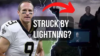 Drew Brees got struck by lightning? A+ Marketing