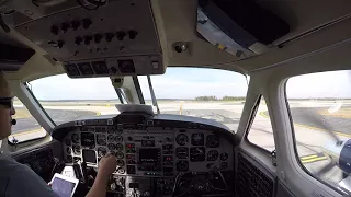 Startup, Taxi, and Departure off of KIAD on RWY 30 in a King Air 350 cockpit view.