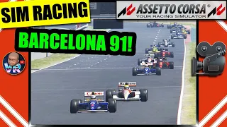 Assetto Corsa 🎥 1991 Barcelona F1 TV Replay Cameras