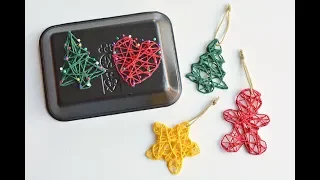 Wrapped Yarn Ornaments