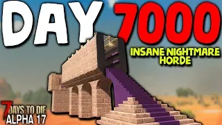 DAY 7000 INSANE HORDE vs THE KILLING CORRIDOR (The Ultimate Tests) | 7 Days to Die (2019 Alpha 17.4)