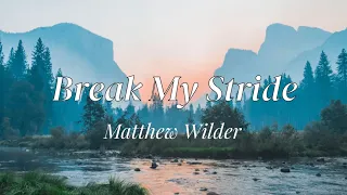 Matthew Wilder ~ Break My Stride (lyrics)