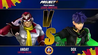 Project Mana 91: Anday (Captain Falcon) vs Dox (Ike) Losers Quarters