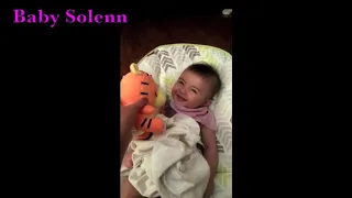 Contagious Laughter of My Baby Sos || 4 month-old Milestone || Filipina- Canadian Babe