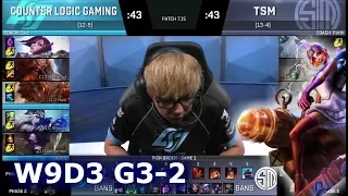 TSM vs CLG | Game 2 S7 NA LCS Summer 2017 Week 9 Day 3 | CLG vs TSM G2 W9D3