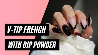 V-Tip French Nails With Dip Powder | French Nails | Dip Nails