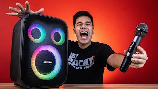 ⚡AFFORDABLE JBL PARTY BOX ALTERNATIVE?! Tronsmart Halo 200 Party Speaker with Wireless Mic!