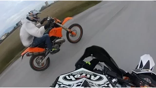 Ktm 690 Smc-R (DEPO-not full power) VS Ktm 300 EXC | DRAG RACE