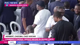 Combined Funeral Service For Herbert, Chizoba, Chizi Wigwe Begins In Rivers State