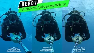 GoPro: Hero7 Black Silver White Color / Stabilization Underwater Comparison - GoPro Tip #642