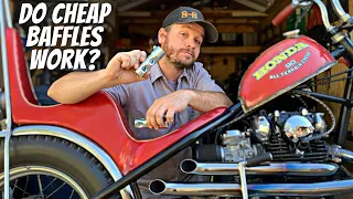 Do CHEAP Exhaust Baffles Work? - XS650 Chopper