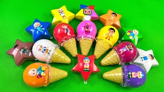 Hunting Cocomelon with CLAY inside Ice Cream Cone, Stars,... Coloring! Satisfying ASMR Videos