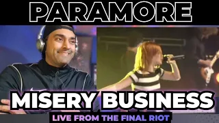 First Time Reaction to Paramore - Misery Business (Live from The Final RIOT!)