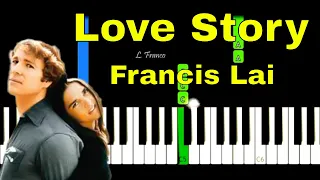 Love Story (Francis Lai) Easy piano Tutorial