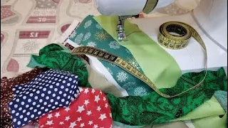 New great sewing idea from leftover fabric. Patchwork for beginners. Gift idea, easy to sew