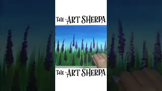 Lavender Q-tip Art technique 🌺🌸🌼 #shorts Painting video