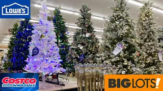 COSTCO LOWE'S BIG LOTS CHRISTMAS DECORATIONS CHRISTMAS TREES SHOP WITH ME SHOPPING STORE WALKTHROUGH