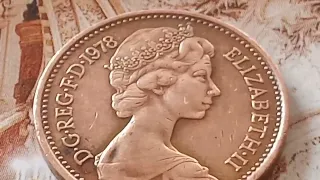 👉 £ 50,000,00 👈 Very Rare and Expensive Error Coin U.K Queen Elizabeth II 1 New Penny 1978