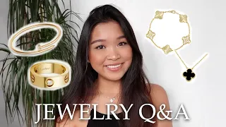 JEWELRY Q&A | sourcing luxury inspired pieces, t-wire ring review, my new additions, & more!