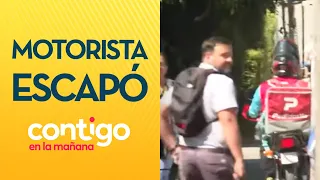 "¡SE ESTÁ ESCAPANDO!": Motorista de delivery intentó zafar fiscalización - Contigo en la Mañana