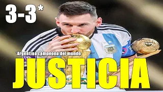 MESSI Y ARGENTINA CAMPEONES DEL MUNDO AL SUPERAR A MBAPPÉ Y FRANCIA EN PENALES (3-3) | JUSTICIA