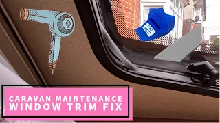 Caravan Window Trim Fix, DIY Guide 🧐 🛠️ 👷‍♂️ #caravan #howto #camplife