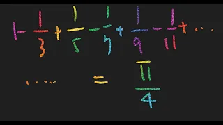 Leibniz series of pi: 1-1/3+1/5-1/7+....=pi/4