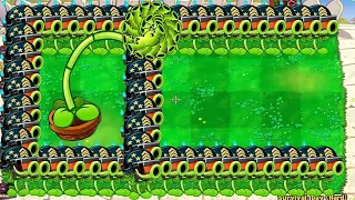 Team Gatling Pea & Threepeater vs All Zombie Attack Zomboss - Plants vs Zombies