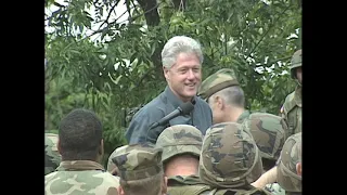 President Clinton to Kosovo Intl. Security Troops in Skopje (1999)