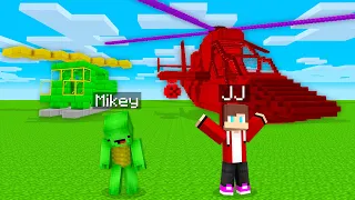 JJ HELICOPTER vs Mikey HELICOPTER Survival Battle in Minecraft (Maizen)