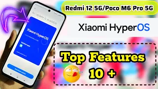 😍Redmi 12 5G/Poco M6 Pro 5G HYPEROS 1.0.3 UMWMIXM  GLOBAL UPDATE RELEASED-Hyperos Top 10 Features