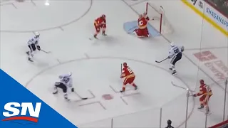 Reese Johnson Jumps On Loose Puck & Catches Jacob Markstrom Off Guard For 1st NHL Goal
