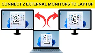 Connect 2 Monitor to One Laptop ||  Dual monitor setup || How to connect 2 monitors to one laptop