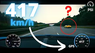 417 km/h con la BUGATTI CHIRON in Autobahn | PSI