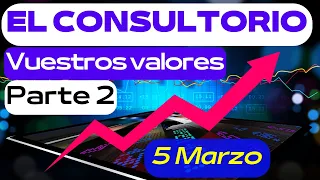 VUESTROS VALORES (Parte 2) : EL CONSULTORIO de BOLSA (5 Marzo 2023)