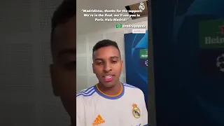 Rodrygo Goes's Message to Real Madrid Fans after reaching the final