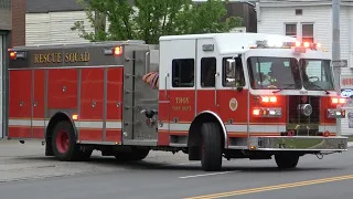 Troy FD Rescue Squad & Car 4 Responding