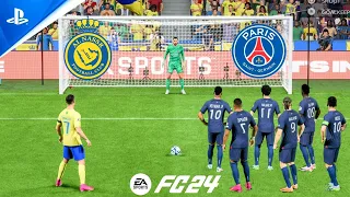 FC 24 | Ronaldo vs Messi Neymar Mbappe Haaland Vinicius | Al Nassr vs PSG | Penalty Shootout - PS5